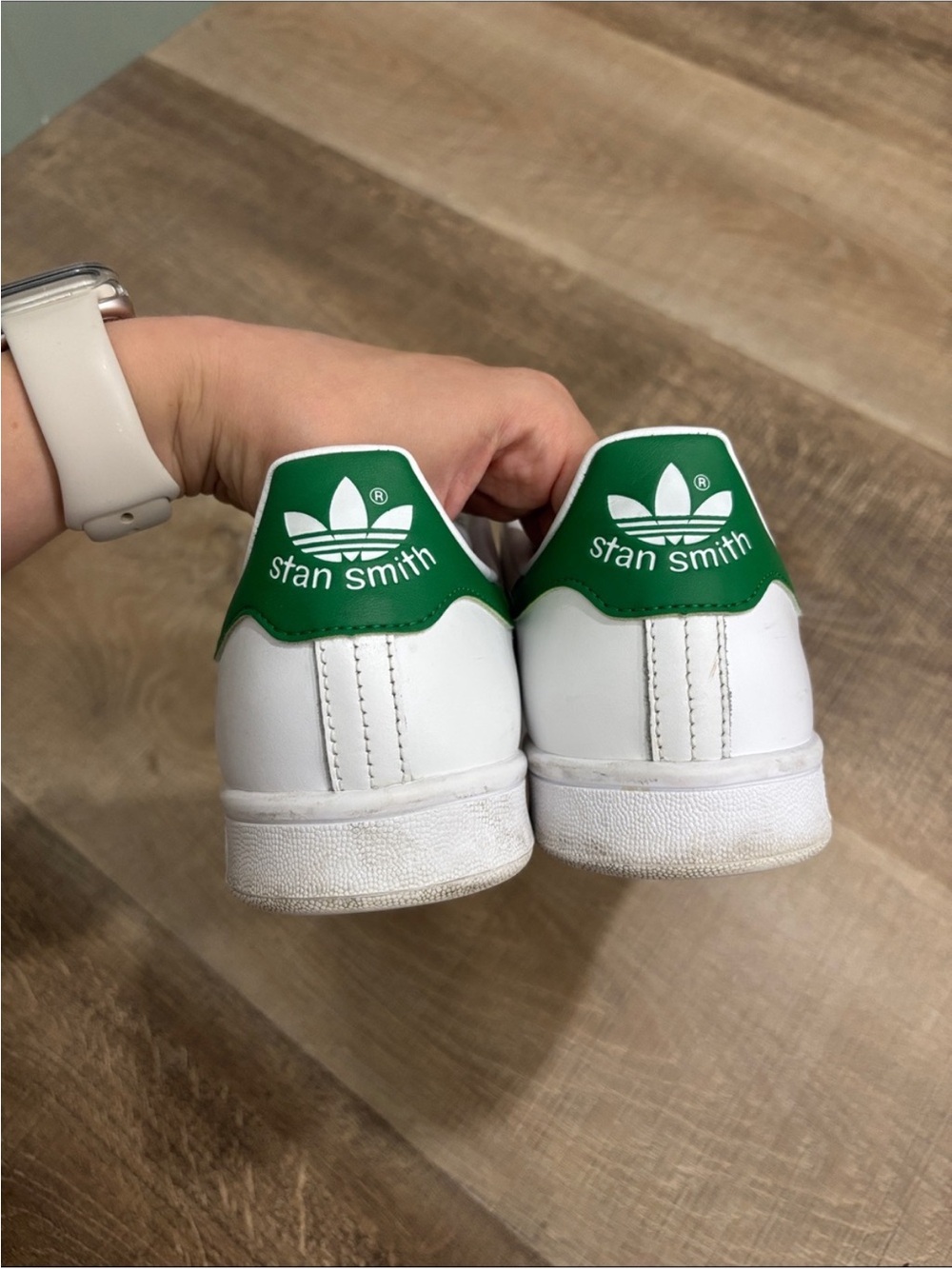 Adidas Men’s Size 9.5 White/Green Stan Smith Sneakers - Picture 4 of 7